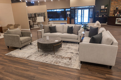 Morton 42" Round Coffee Table - Concrete + Iron