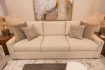 Hannah 99" Express Ship 3 Cushion Sofa - Performance Natural Cream