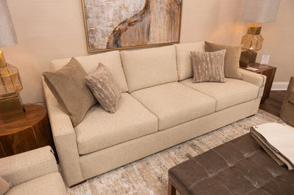 Hannah 99" Express Ship 3 Cushion Sofa - Performance Natural Cream