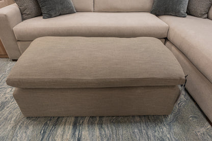 Harlow 48" Express Ship Ottoman - Performance Taupe Pebble