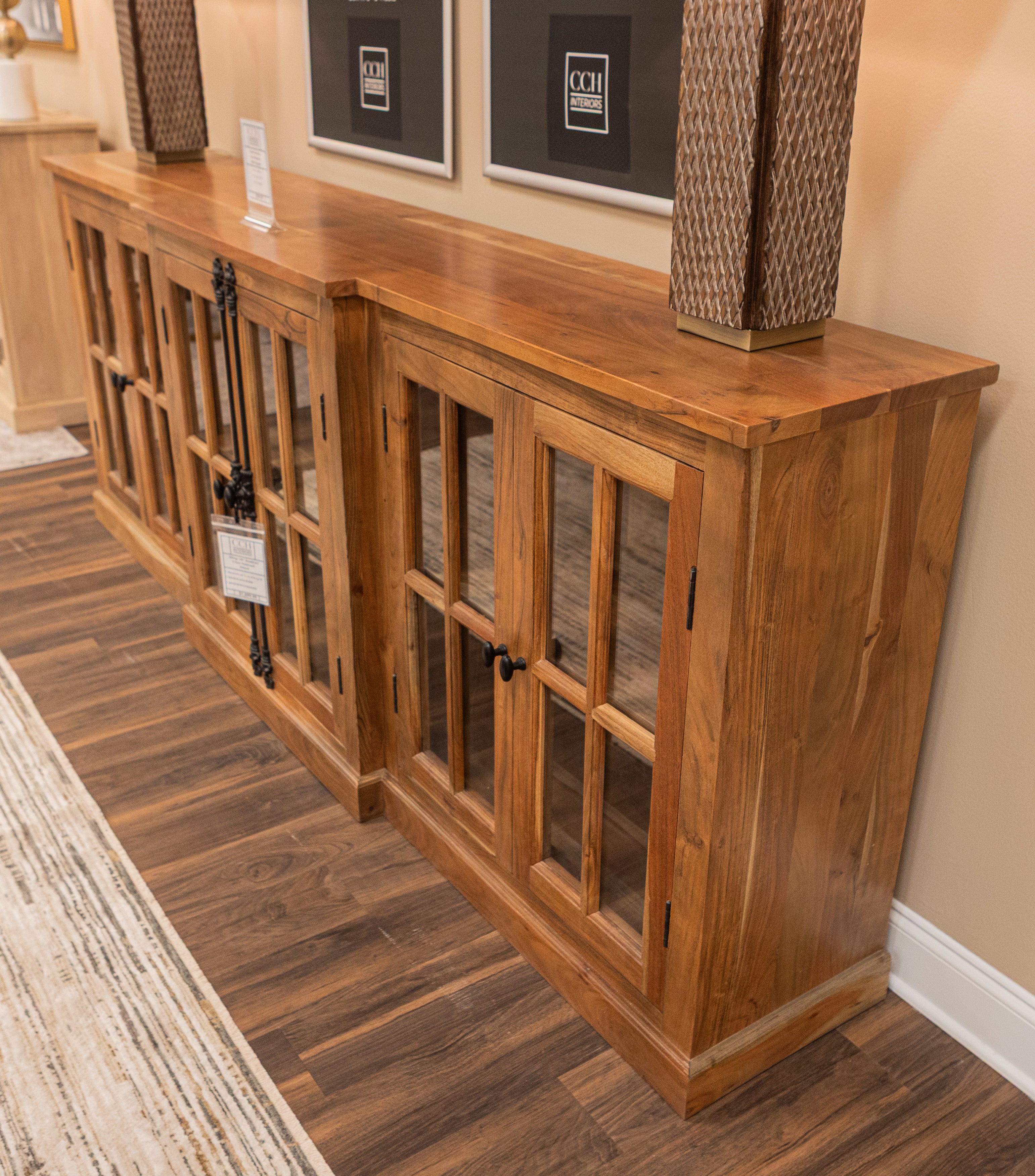 Billings 100" Breakfront 6 Door Sideboard - Natural