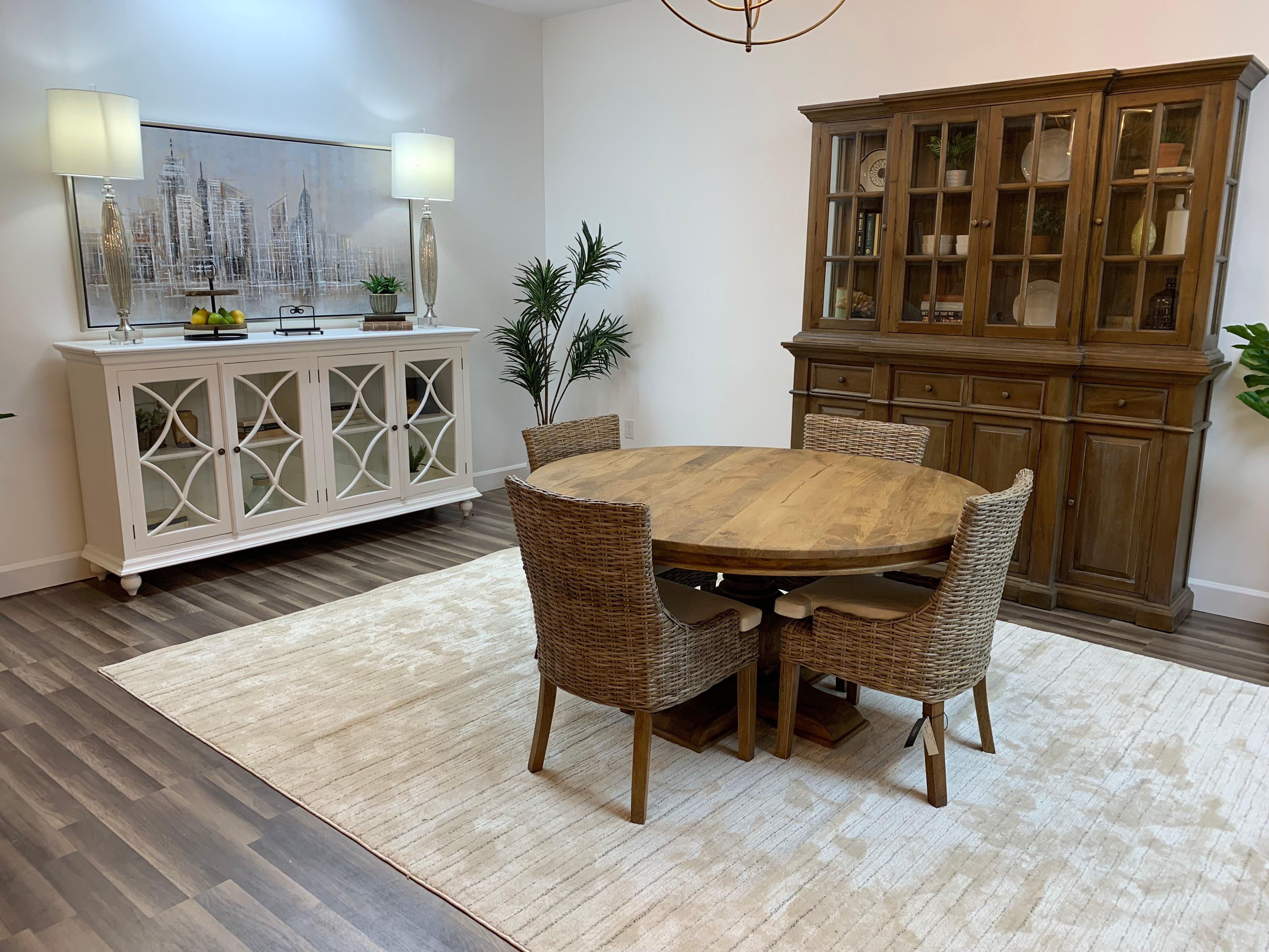 Marcia 60" Acacia Round Dining Table - Natural