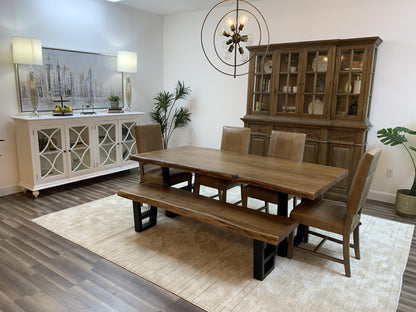 Malcolm Acacia 84" Live Edge Dining Table - Natural