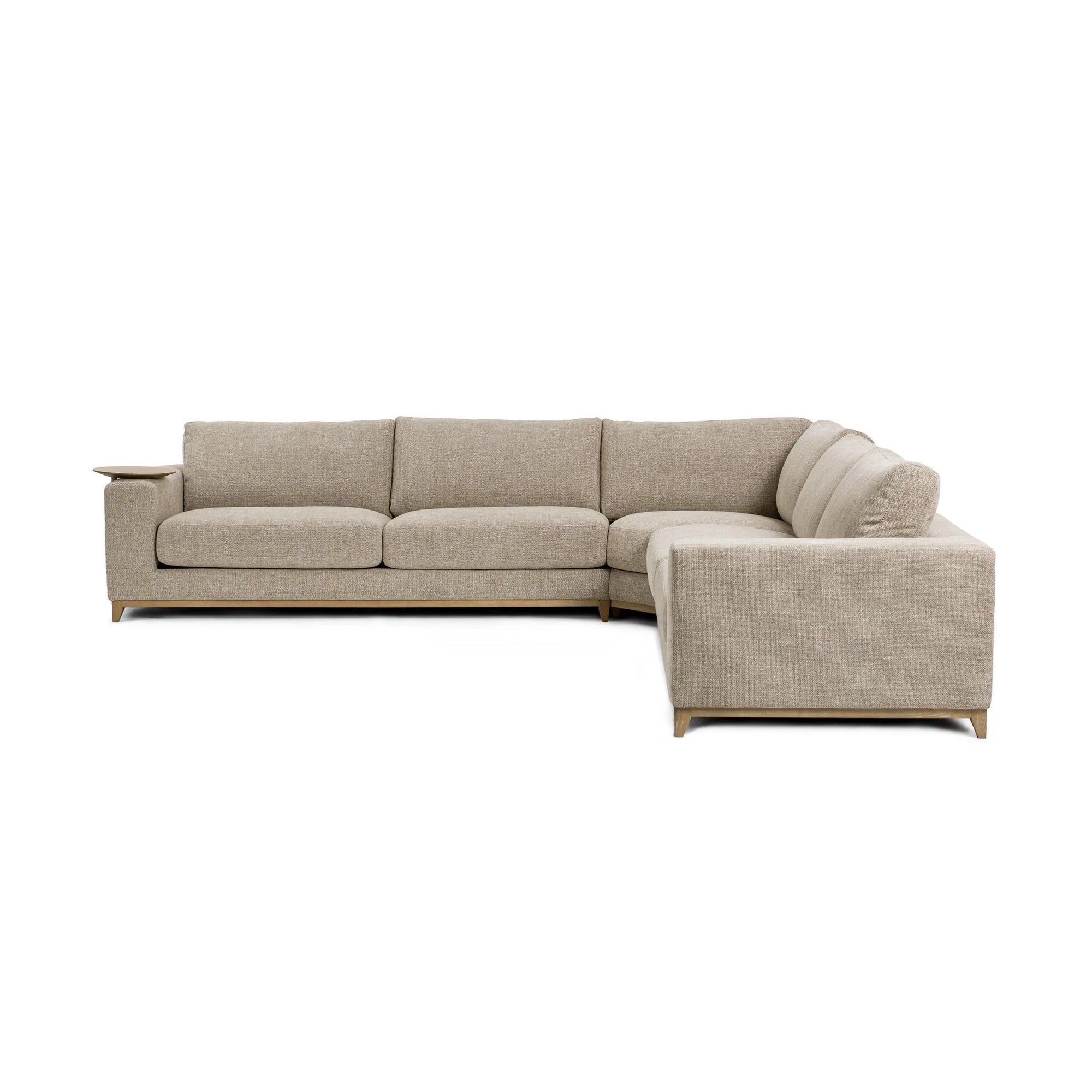 Harlan 132" 5 Cushion Sectional - Bisque