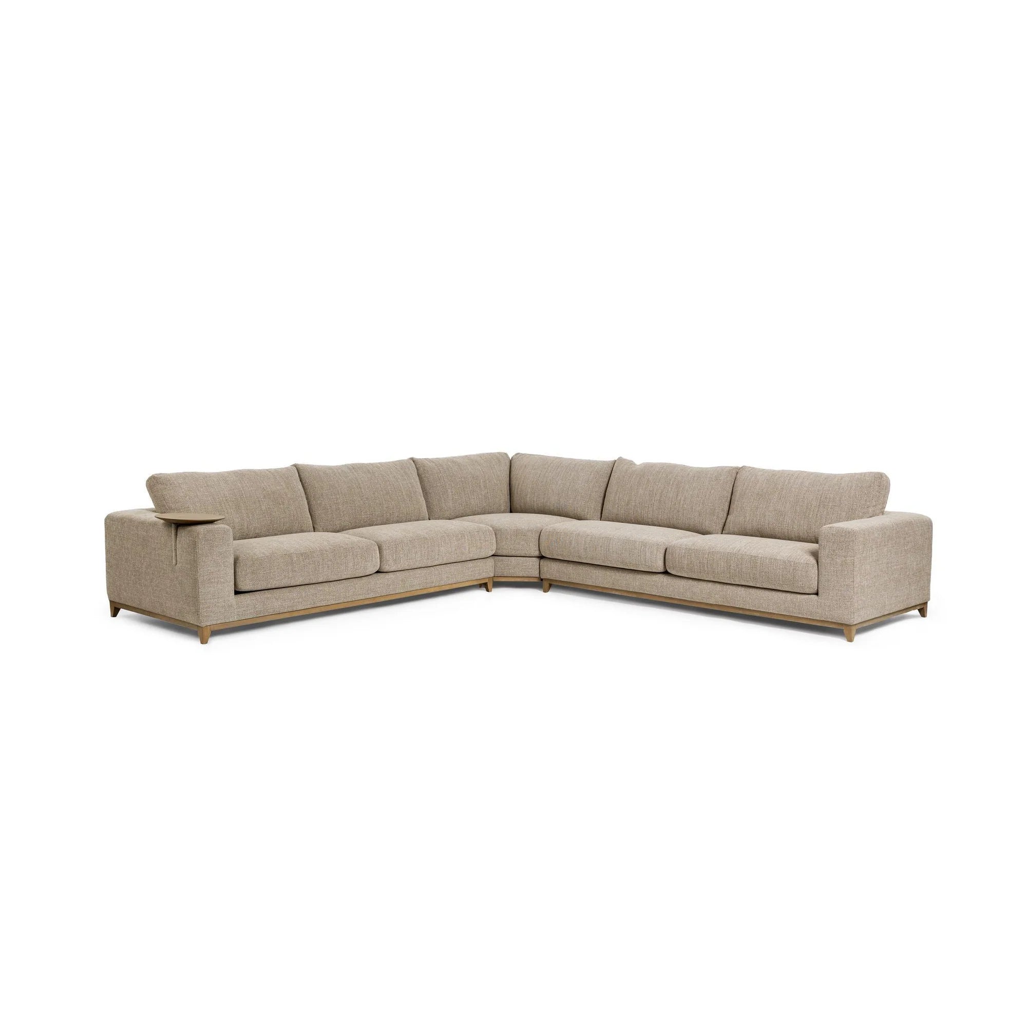 Harlan 132" 5 Cushion Sectional - Bisque