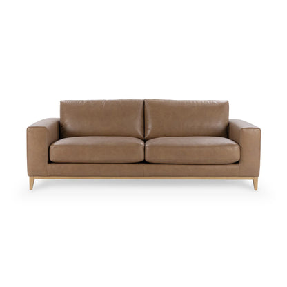Harlan 94" 2 Cushion Top Grain Leather Sofa - Tan
