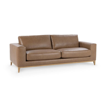 Harlan 94" 2 Cushion Top Grain Leather Sofa - Tan