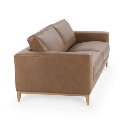 Harlan 94" 2 Cushion Top Grain Leather Sofa - Tan