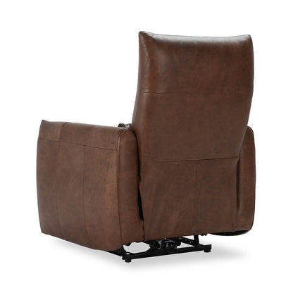 Thaliya 31" Top Grain Leather Power Recliner - Antique Brown