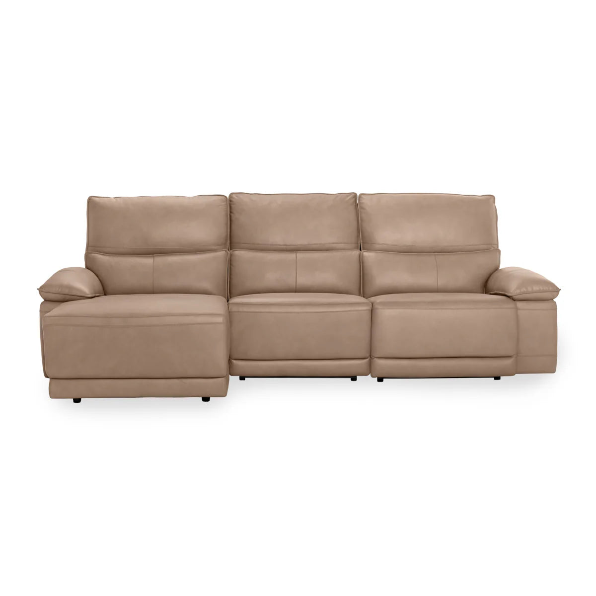 Brayden 110" Top Grain Leather Power Recliner Sofa W/ LAF - Camel