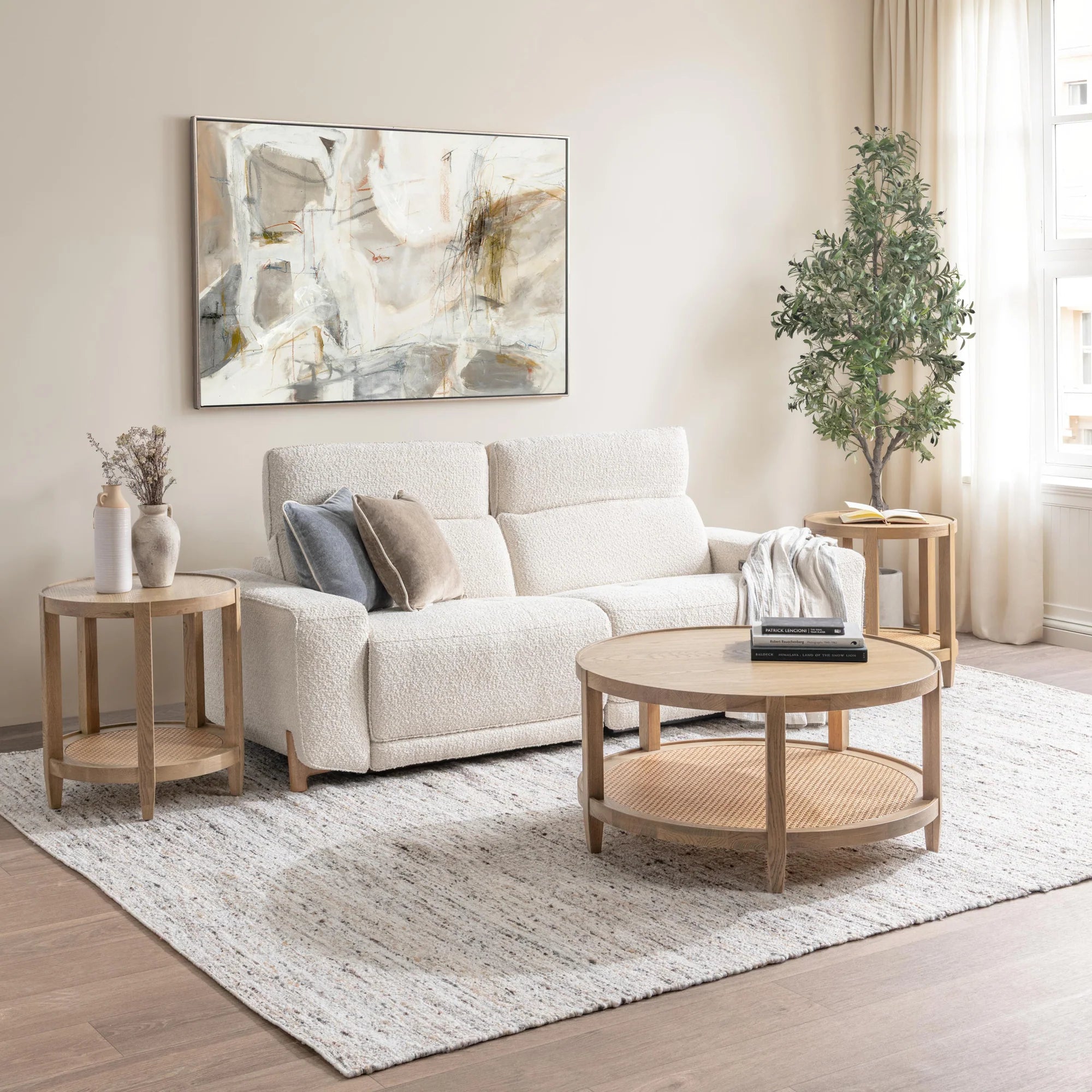 Tawnie 84" Power Recliner Sofa - Ivory