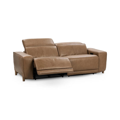 Kayden 85" Top Grain Leather Power Recliner Sofa - Tan