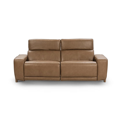Kayden 85" Top Grain Leather Power Recliner Sofa - Tan