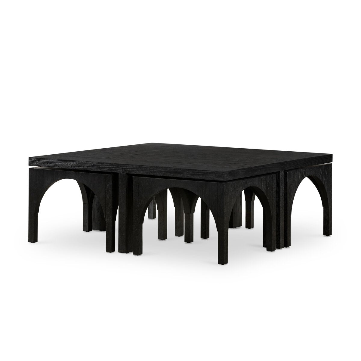 Miranda 47" Square Coffee Table - Black Oak