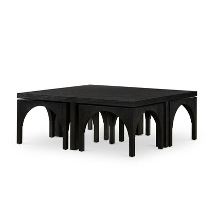 Miranda 47" Square Coffee Table - Black Oak