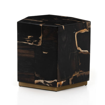 Sheron 19" End Table - Dark Petrified Wood