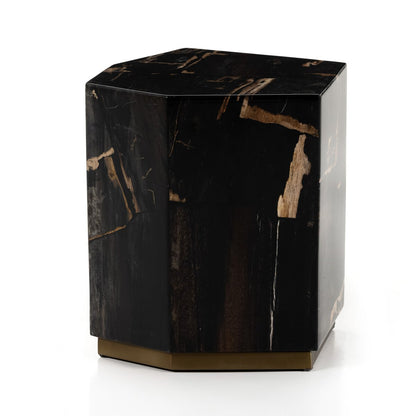 Sheron 19" End Table - Dark Petrified Wood