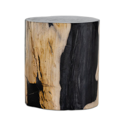 Keno 12" Round End Table - Light Petrified Wood