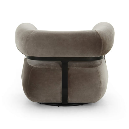 Garlend 37" Upholstered Swivel Chair - Surrey Fossil