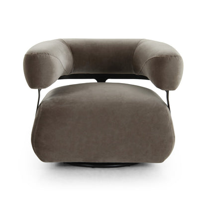 Garlend 37" Upholstered Swivel Chair - Surrey Fossil