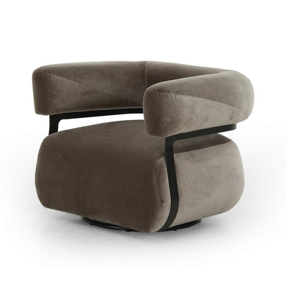 Garlend 37" Upholstered Swivel Chair - Surrey Fossil