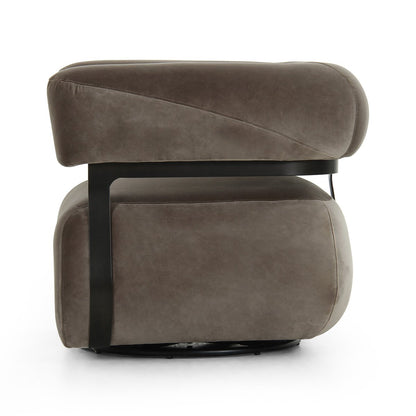 Garlend 37" Upholstered Swivel Chair - Surrey Fossil