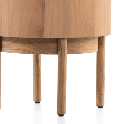 Lapis 22" Round End Table - Natural Acacia