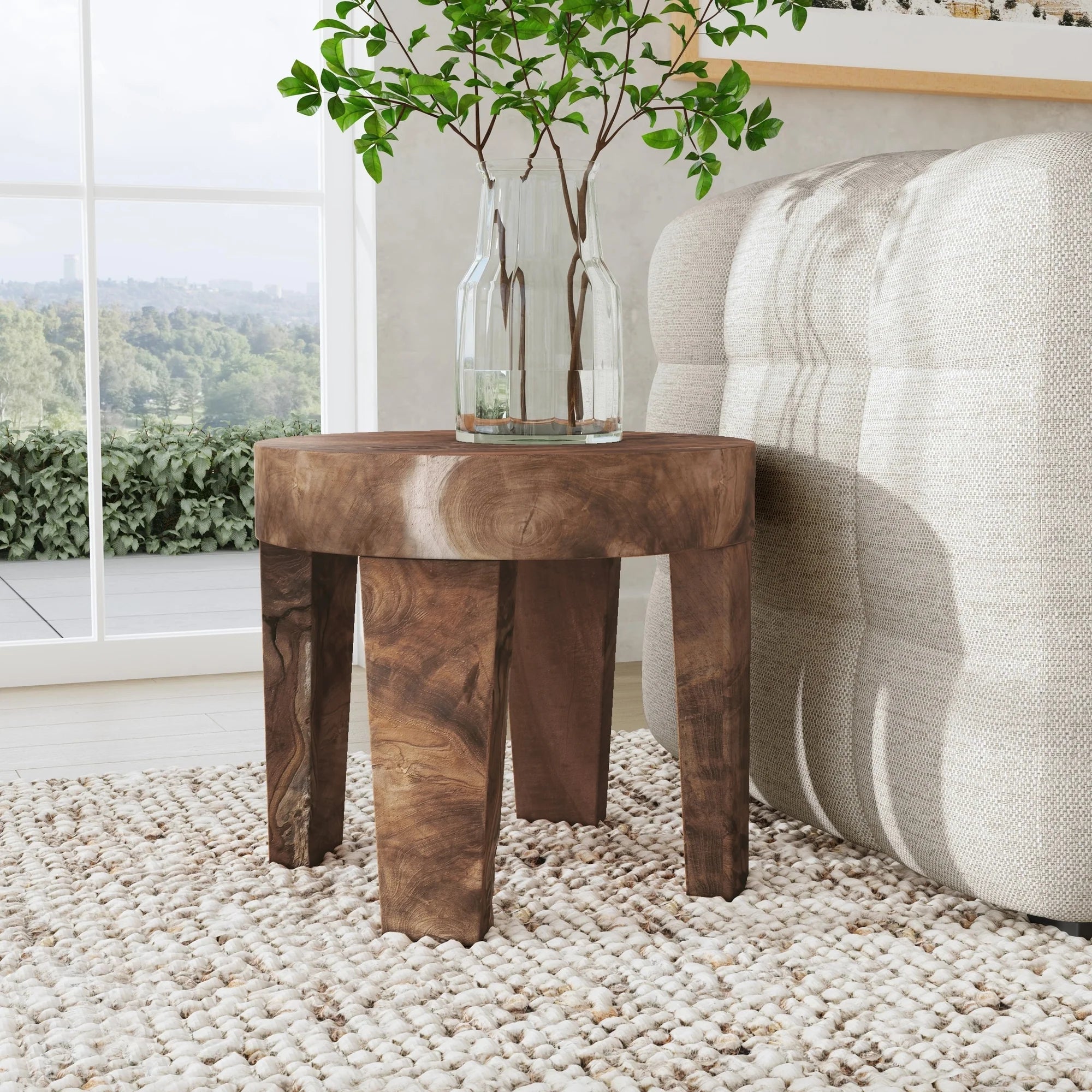 Solstice 18" Round Accent Table - Natural