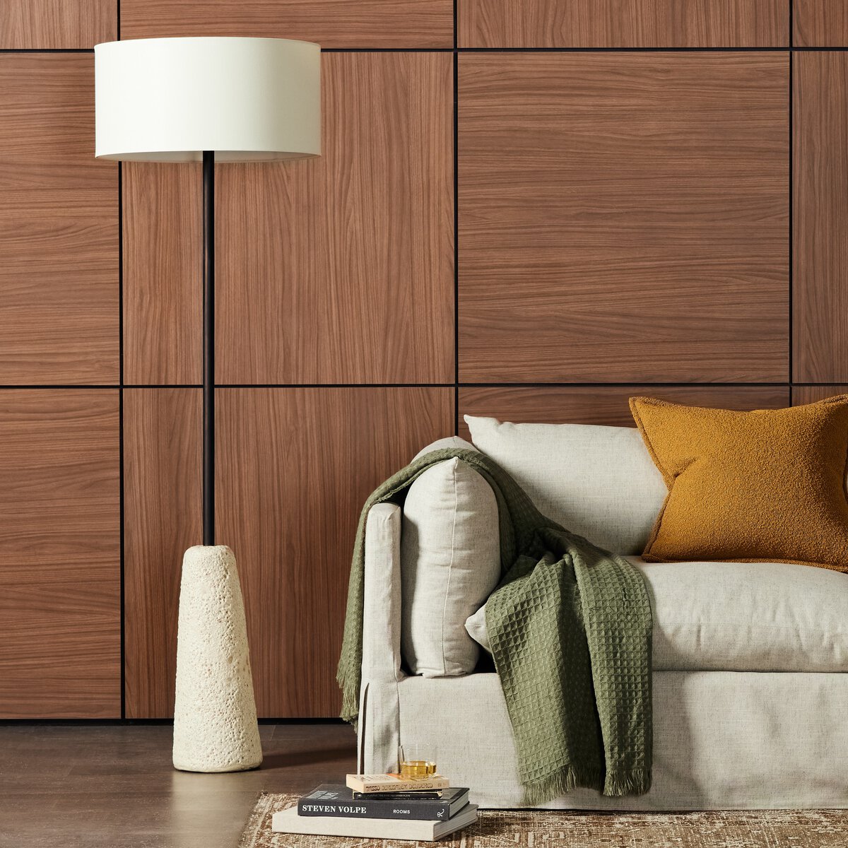 Zephyr 20" Floor Lamp - Reactive White Glaze