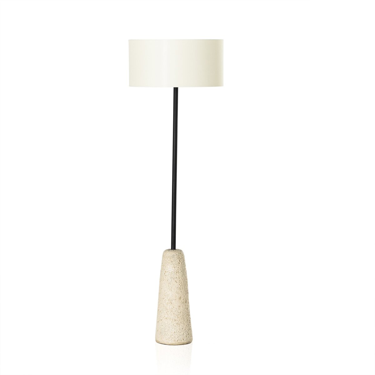 Zephyr 20" Floor Lamp - Reactive White Glaze