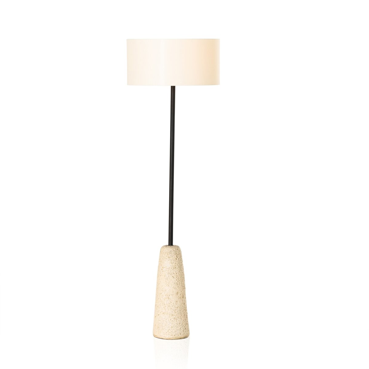 Zephyr 20" Floor Lamp - Reactive White Glaze