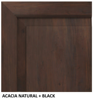 Malcolm Acacia 96" Live Edge Dining Table - Natural + Black
