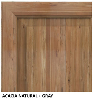 Malcolm 60" Acacia Round Dining Table - Natural + Gray