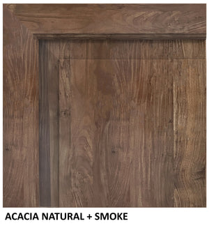 Maxwell Acacia Ladderback Dining Side Chair - Natural + Smoke