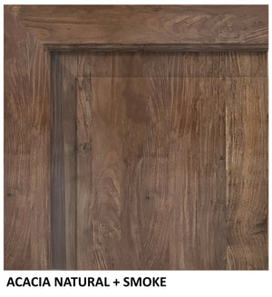 Malcolm Acacia 120" Counter Height Gathering Table - Natural + Smoke