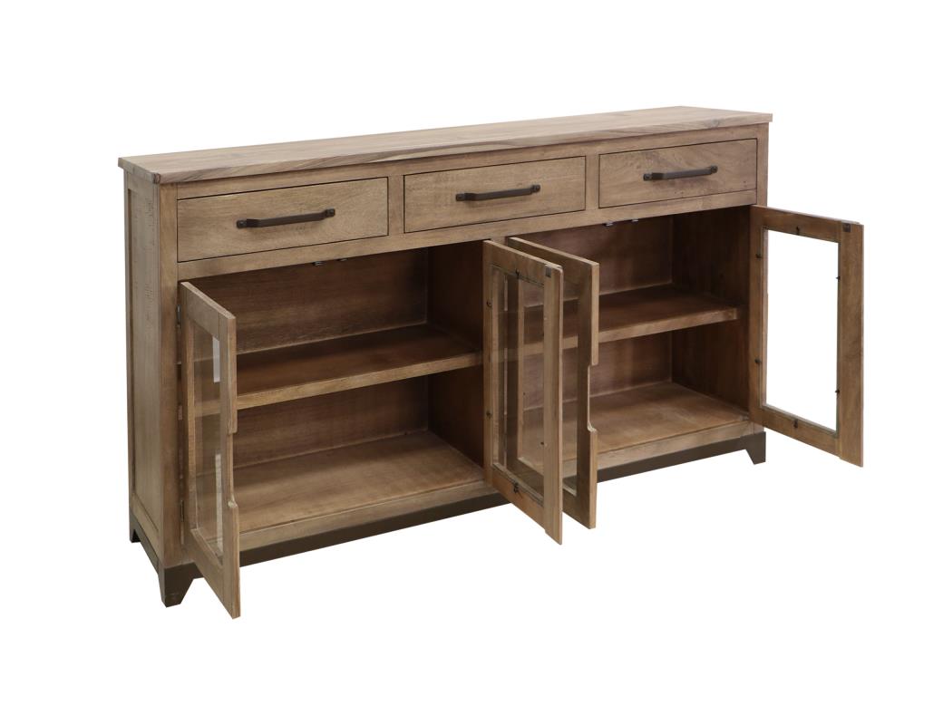 Dustin 70" 3 Door Parota Sideboard - Natural
