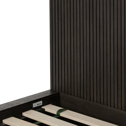 Kienna 67" Queen Bed - Smoked Black