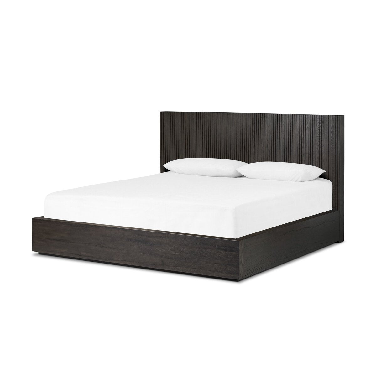 Kienna 67" Queen Bed - Smoked Black