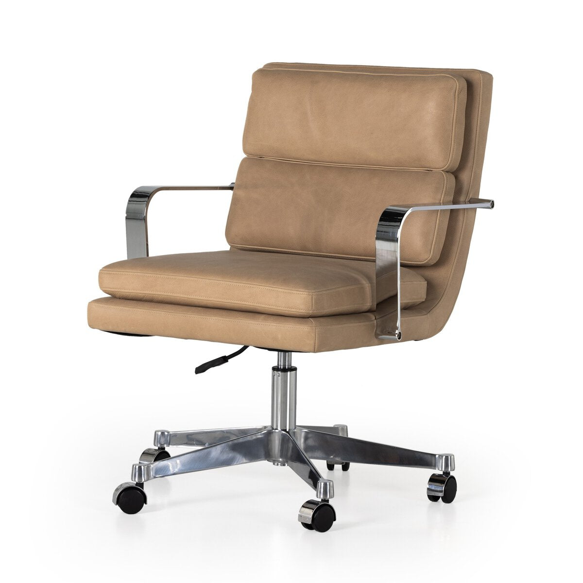 Judah 25" Top Grain Leather Swivel Desk Chair - Palermo Nude