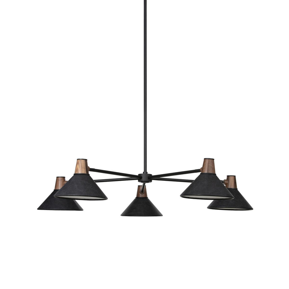 Leander 49" Chandelier - Powder Coated Black