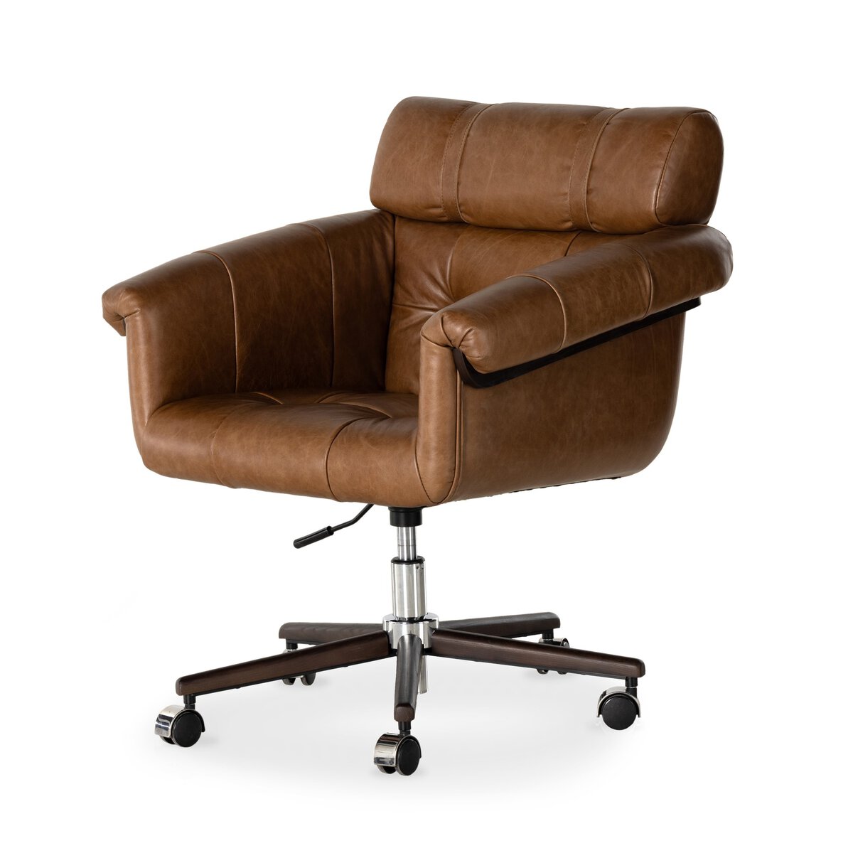 Anson 29" Top Grain Leather Desk Chair - Sonoma Chestnut