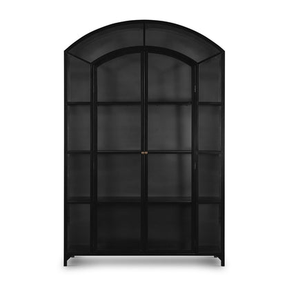 Rafferty 60" Metal Cabinet - Iron + Black