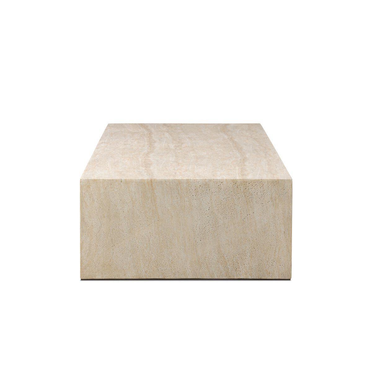 Bronson 60" Square Coffee Table - Faux Travertine