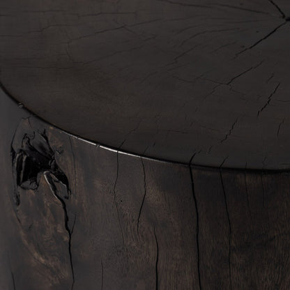 Tano 19" Round End Table - Rubbed Black