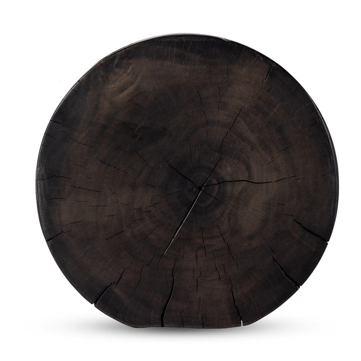 Tano 19" Round End Table - Rubbed Black
