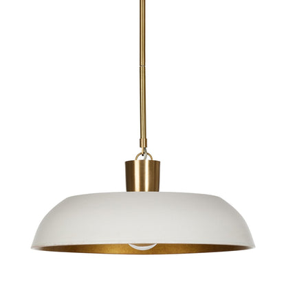 Shaw 18" Pendant - White Aluminum Enamel