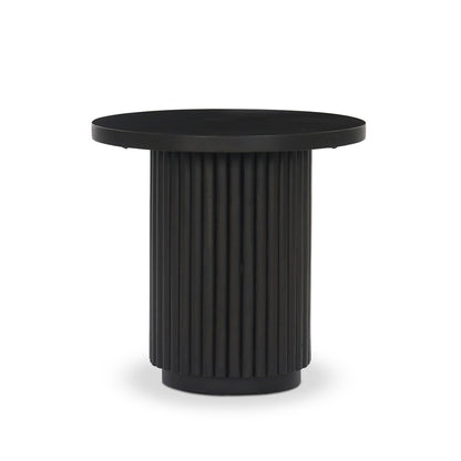 Redford 22" Round End Table - Dark Reclaimed