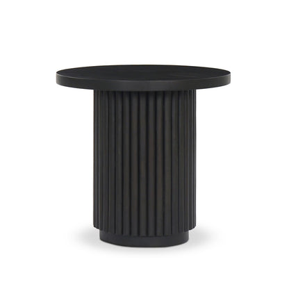 Redford 22" Round End Table - Dark Reclaimed