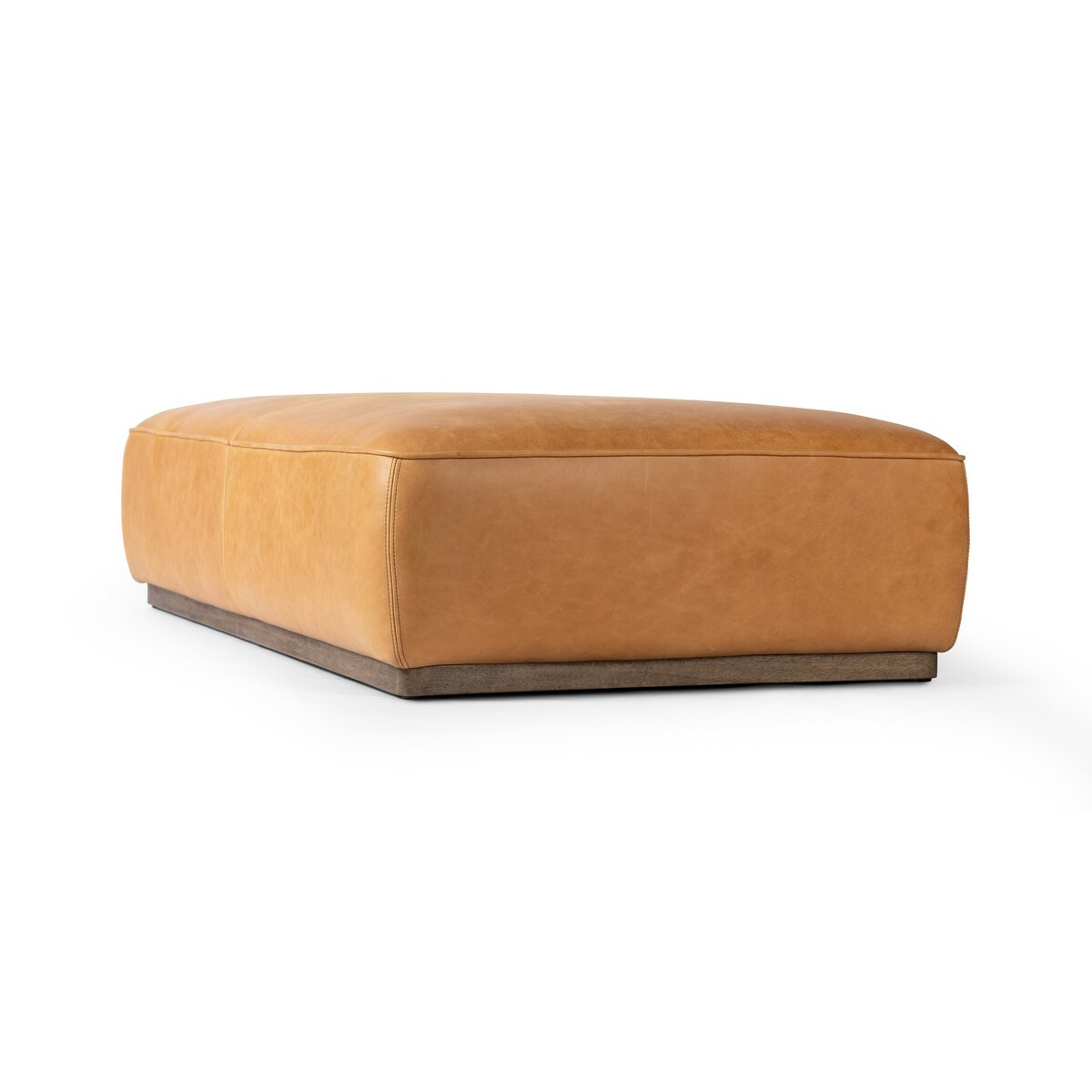 Collina 66" Top Grain Leather Cocktail Ottoman - Palermo Butterscotch