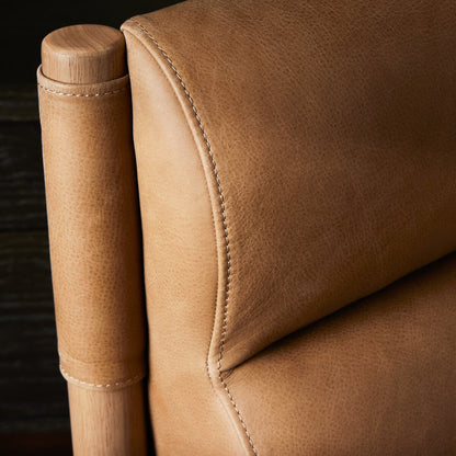 Hensley 22" Top Grain Leather Desk Chair - Palermo Drift